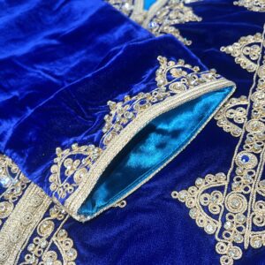 Caftan bleu en velours