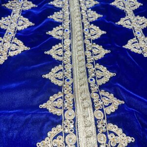 Caftan bleu en velours