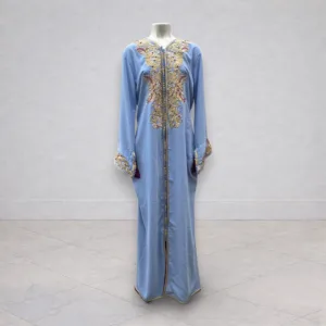 Caftan bleu clair coupe sirène
