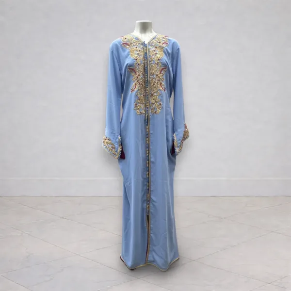 Caftan bleu clair coupe sirène
