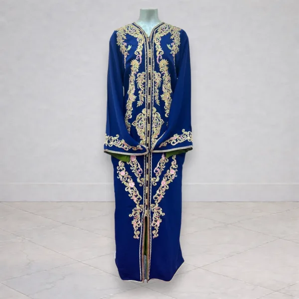 Caftan bleu coupe sirène