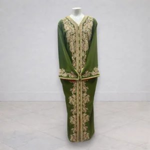 Caftan vert coupe sirène