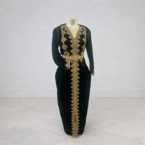 Caftan vert en velours