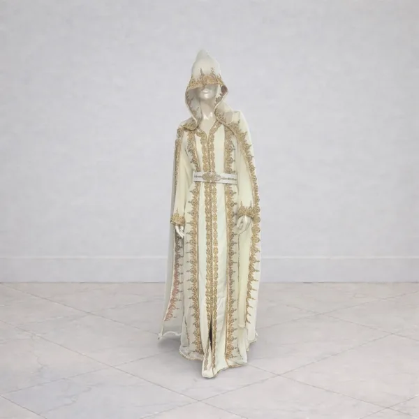 Takchita blanche et dorée