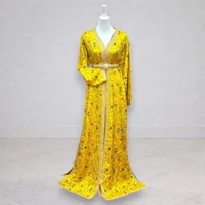 Takchita jaune brodée