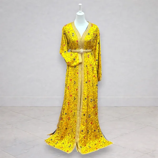 Takchita jaune brodée