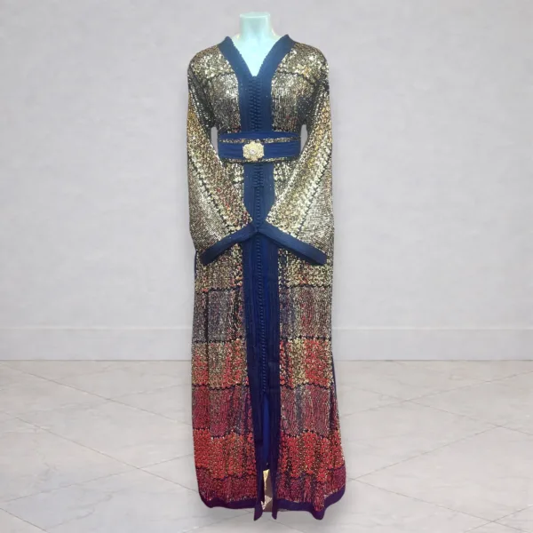Takchita dorée en sequins