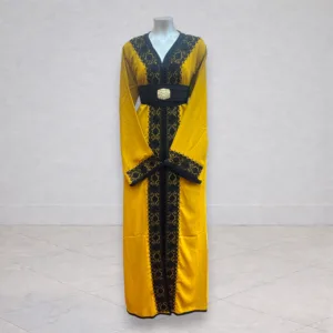 Caftan jaune moutarde