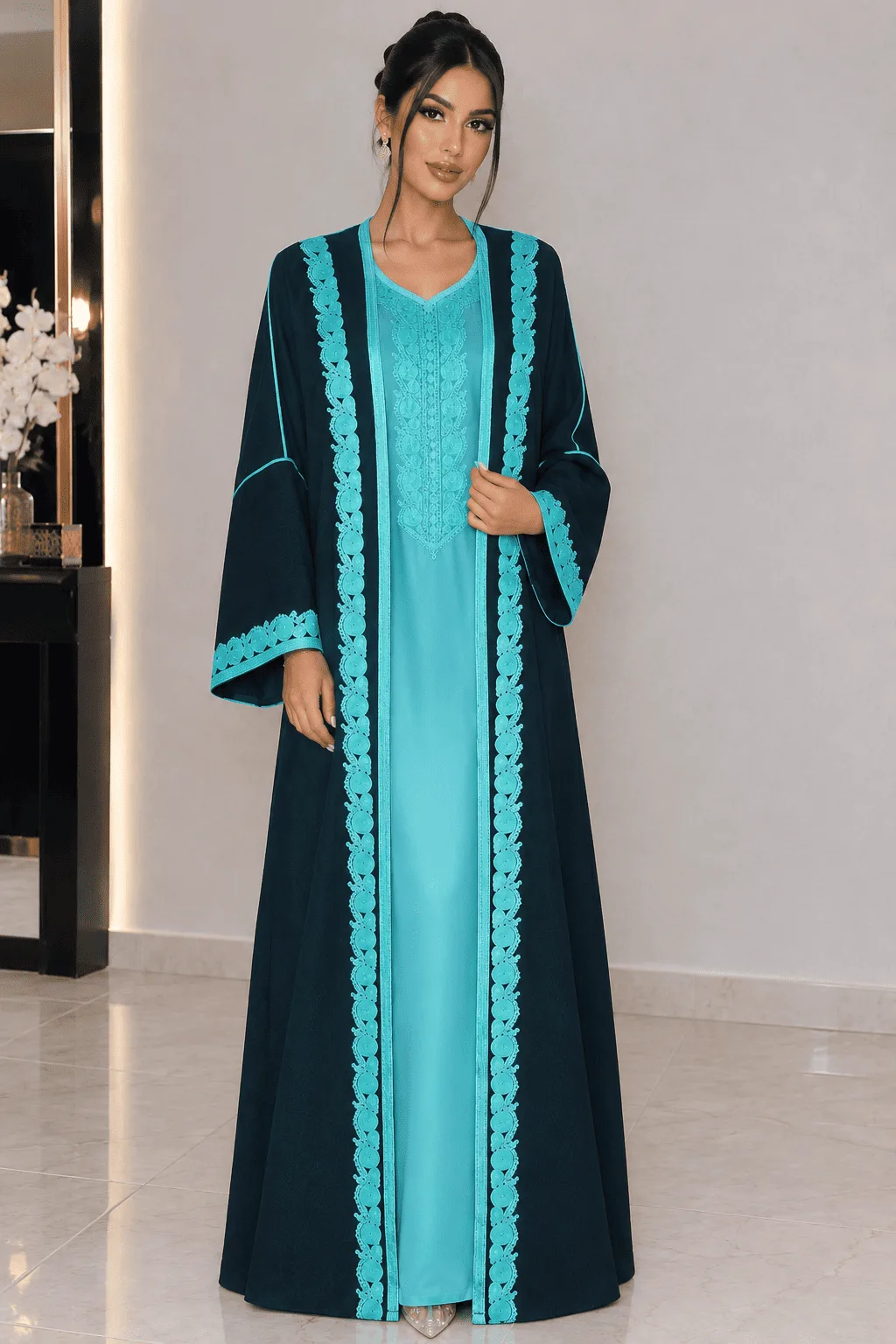 Abaya kimono deux pièces