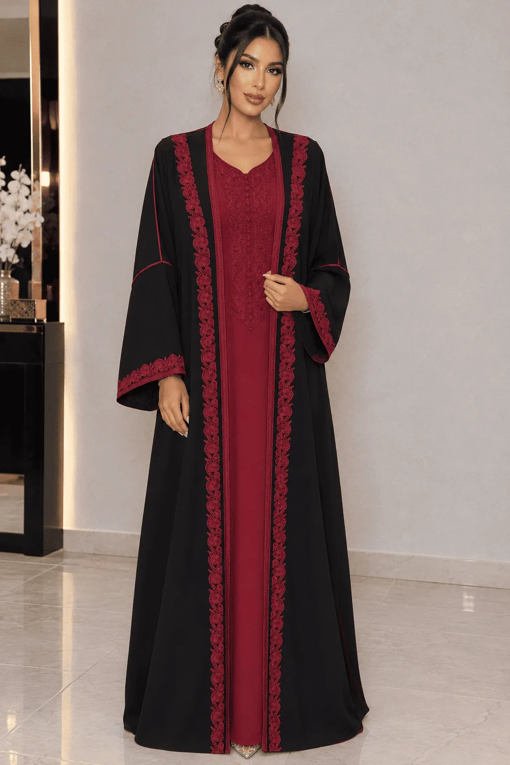 Abaya kimono deux pièces