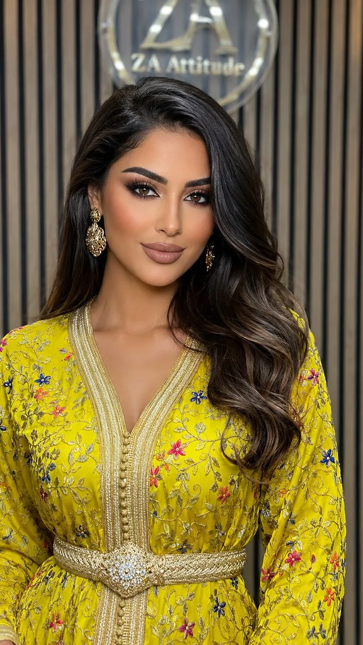 Takchita jaune brodée
